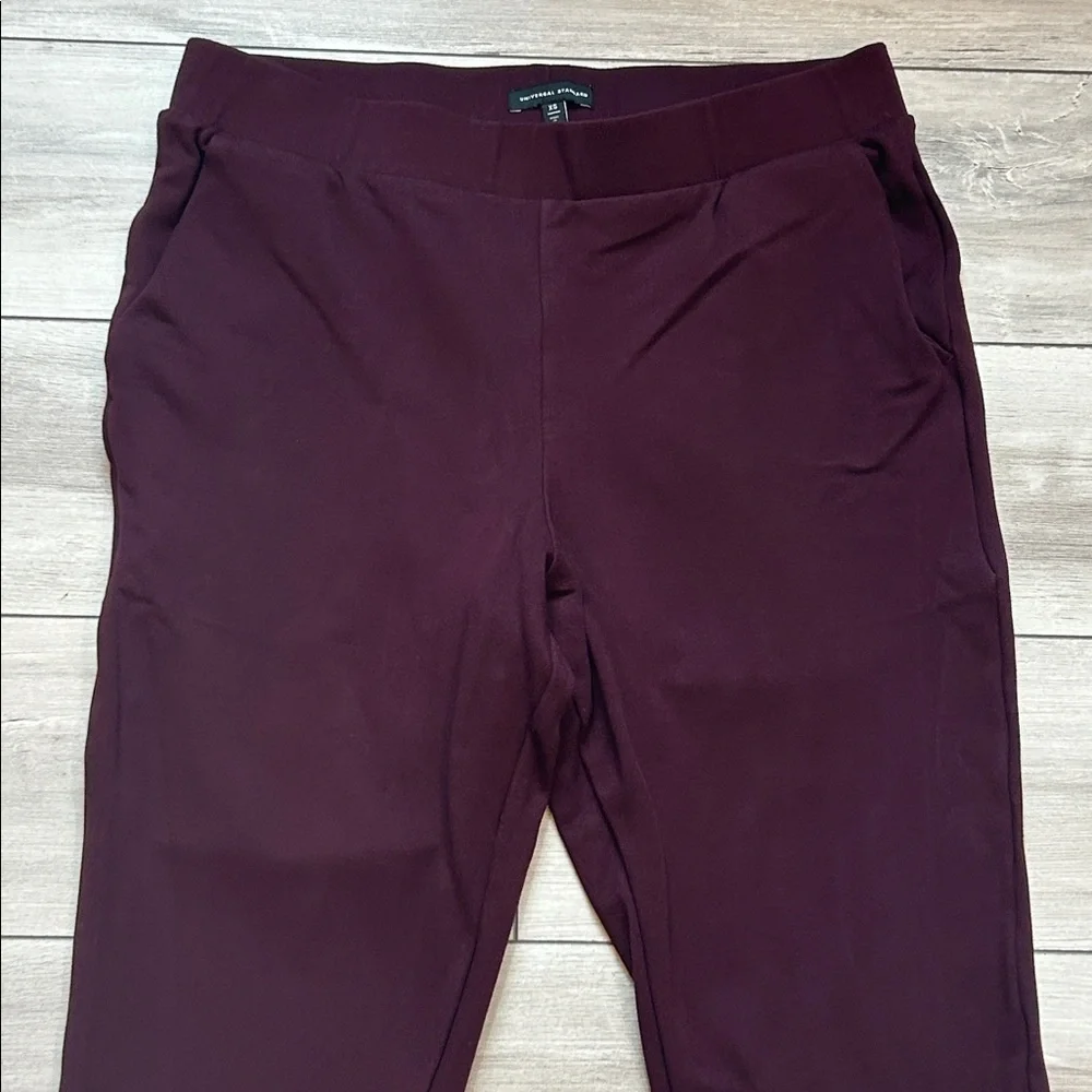 Universal Standard burgundy color pull on elastic waist pants size XS